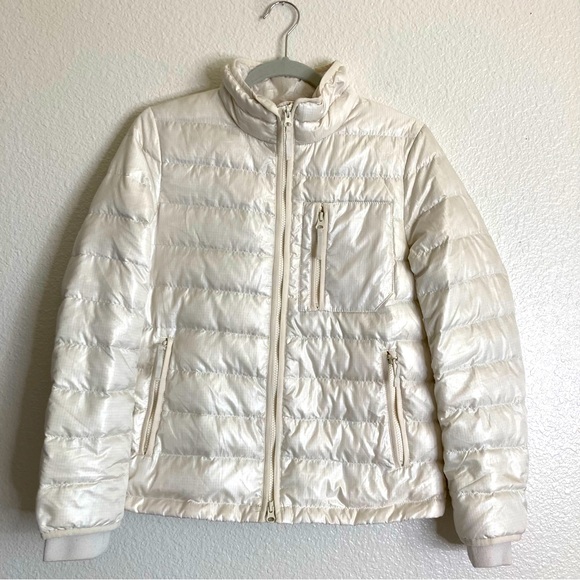 J Crew Puffer Down Quilted Lightweight Coat Jacket Neutral Minimalist S - Picture 3 of 13